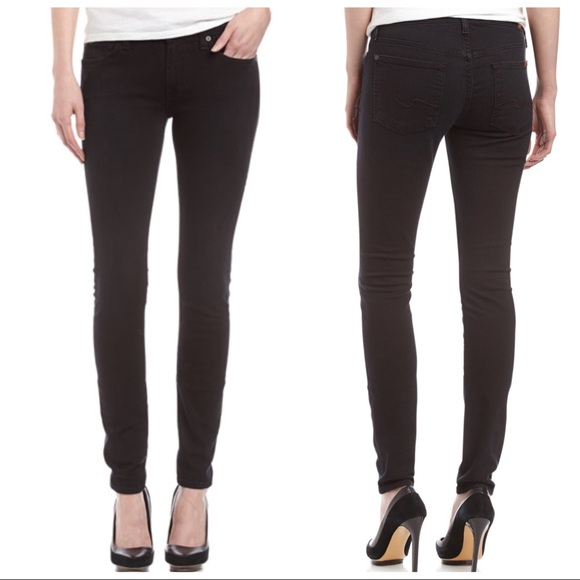 7 For All Mankind Denim - NWOT 7FAM Gwenevere Black Skinny Jeans